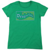 Image for Dragon Tales Woman's T-Shirt - Logo Distressed on Kelly Green
