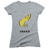 Image for Johnny Bravo Girls V Neck T-Shirt - Johnny Hair