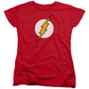 Image for Flash Woman's T-Shirt - Flash Logo on Red