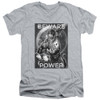 Image for Green Lantern V-Neck T-Shirt Power on Grey