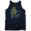 Image for Martian Manhunter Tank Top - Martian Manhunter on Navy