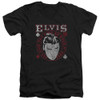Image for Elvis Presley V-Neck T-Shirt Hail the King