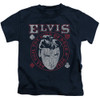 Image for Elvis Presley Kids T-Shirt - Hail the King on Navy