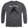 Image for Elvis Presley Long Sleeve T-Shirt - Overprint on Charcoal