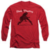 Image for Elvis Presley Long Sleeve T-Shirt - Overprint on Red