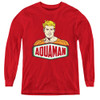 Image for Aquaman Youth Long Sleeve T-Shirt - Aquaman Sign