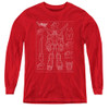Image for Voltron Youth Long Sleeve T-Shirt - Voltron Schematic