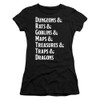 Image for Dungeons and Dragons Girls T-Shirt - Dungeon List