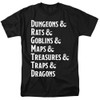 Image for Dungeons and Dragons T-Shirt - Dungeon List