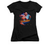 Flash TV Show Girls V Neck T-Shirt - Fastest Man