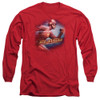Image for Flash Long Sleeve T-Shirt - Fastest Man on Red