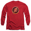 Image for Flash Long Sleeve T-Shirt - Chest Logo on Red