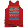 Image for Wonder Woman Tank Top - Wonder Woman Christmas Sweater on Red