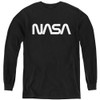 Image for NASA Youth Long Sleeve T-Shirt - Worm Logo