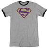 Image for Superman Ringer - Purple & Gold Shield