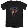 Image for Superman V-Neck T-Shirt Bleeding Shield