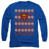 Image for Superman Long Sleeve T-Shirt - Superman Christmas Sweater