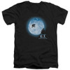 Image for ET the Extraterrestrial V-Neck T-Shirt Moon Scene