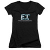 Image for ET the Extraterrestrial Girls V Neck T-Shirt - ET Logo