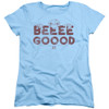 Image for ET the Extraterrestrial Woman's T-Shirt - Be Good Blue