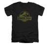 Jurassic Park V-Neck T-Shirt - Distressed Logo