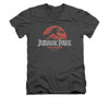 Jurassic Park V-Neck T-Shirt - Faded Logo