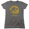 Image for Jurassic Park Woman's T-Shirt - T-Rex Sphere on Charcoal