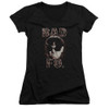 Image for The Three Stooges Girls V Neck T-Shirt - Bad Moe Fo
