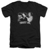 Image for The Three Stooges V-Neck T-Shirt Trust Us