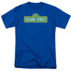 Image for Sesame Street T-Shirt - Sesame Street Logo on Blue