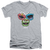 Image for Sesame Street V-Neck T-Shirt Halftone Heads