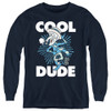 Image for The Year Without Santa Youth Long Sleeve T-Shirt - Cool Dude on Navy