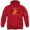 Image for U.S. Marine Corps Hoodie - Split Tag on Red