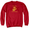 Image for U.S. Marine Corps Crewneck - Split Tag on Red
