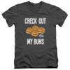 Image for White Castle V-Neck T-Shirt My Buns on Charcoal