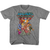 Image for Masters of the Universe The Whole Gang Youth Heather T-Shirt