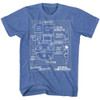 Image for The Real Ghostbusters Heather T-Shirt - Blueprints