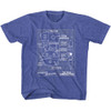 Image for The Real Ghostbusters Blueprints Youth Heather T-Shirt