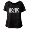 Image for AC/DC Back in Black Classic 2 Juniors Dolman Top