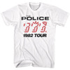 Image for The Police T-Shirt - 1982 Tour on White