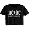 Image for AC/DC Back in Black Classic 2 Ladies Short Sleeve Crop Top