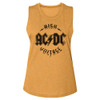 Image for AC/DC Distressed High Voltage Ladies Muscle Tank Top