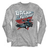 Image for Back to the Future Long Sleeve T Shirt - Logo Triangle Car