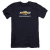 Image for Chevrolet Canvas Premium Shirt - Navy Chevy Bowtie Stacked