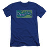 Image for Dragon Tales Premium Canvas Premium Shirt - Logo Distressed on Royal Blue