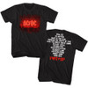 Image for AC/DC T-Shirt - PWRUP Track List
