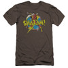 Image for Shazam Premium Canvas Premium Shirt - Power Bolt on Charcoal