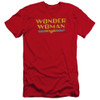 Image for Wonder Woman Premium Canvas Premium Shirt - Distressed Title Logo