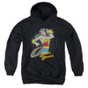 Image for Wonder Woman Youth Hoodie - Spinning on Black