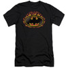 Image for Batman Premium Canvas Premium Shirt - Bat Flames Shield Logo